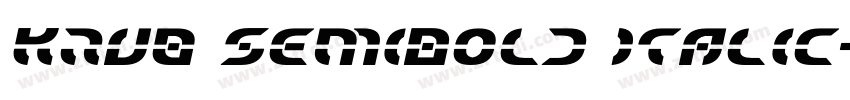 Krub SemiBold Italic字体转换